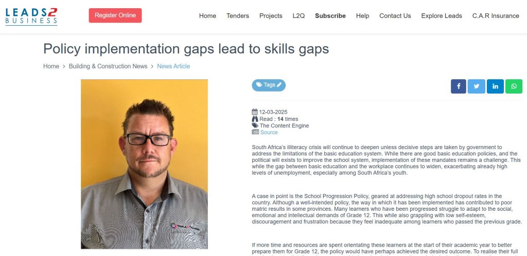 Policy implementation gaps lead to skills gaps